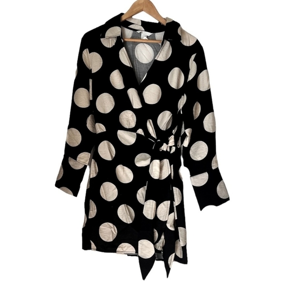 Black and Cream Polka Dot Fabric - Picture 5 of 10